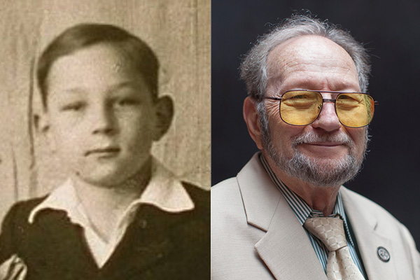 Photos: Holocaust survivor George Pick in May 1941 (courtesy of George Pick) and as an adult, today. US Holocaust Memorial Museum