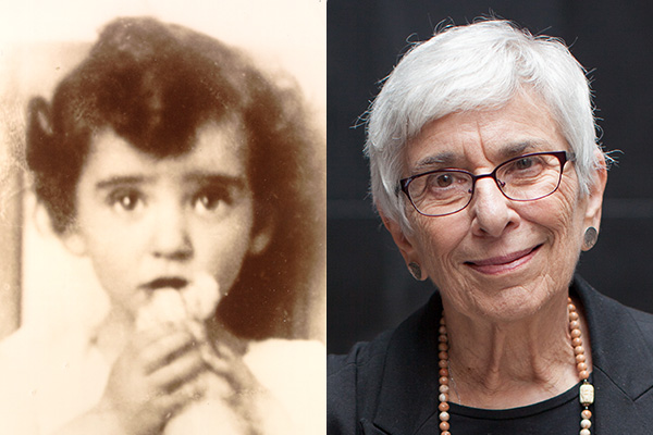 Photos: Holocaust survivor Esther Rosenfeld Starobin in 1938 (courtesy of Esther Rosenfeld Starobin) and as an adult, today. US Holocaust Memorial Museum