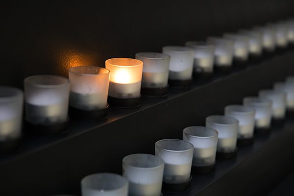 Candles in the Museum’s Hall of Remembrance. US Holocaust Memorial Museum