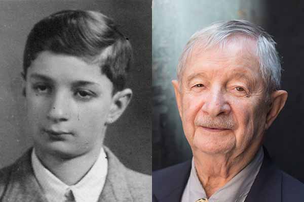 Holocaust survivor Allan Firestone in 1946 (courtesy of Allan Firestone) and as an adult, today. US Holocaust Memorial Museum